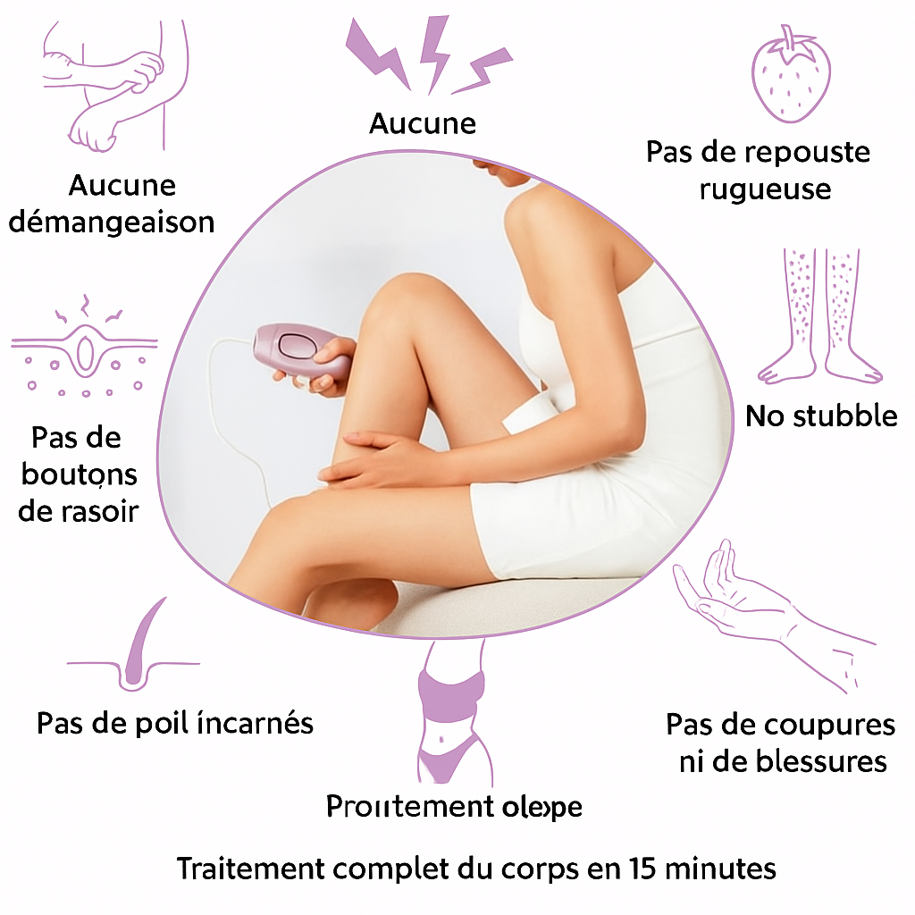 Épilation définitive à domicile, sans douleur